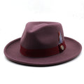 ALFRED Men's Felt Fedora Hat in Wine Red