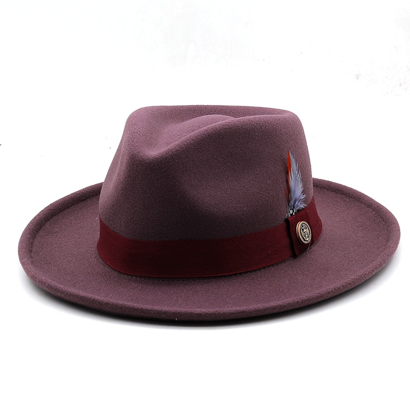 ALFRED Men's Felt Fedora Hat in Wine Red