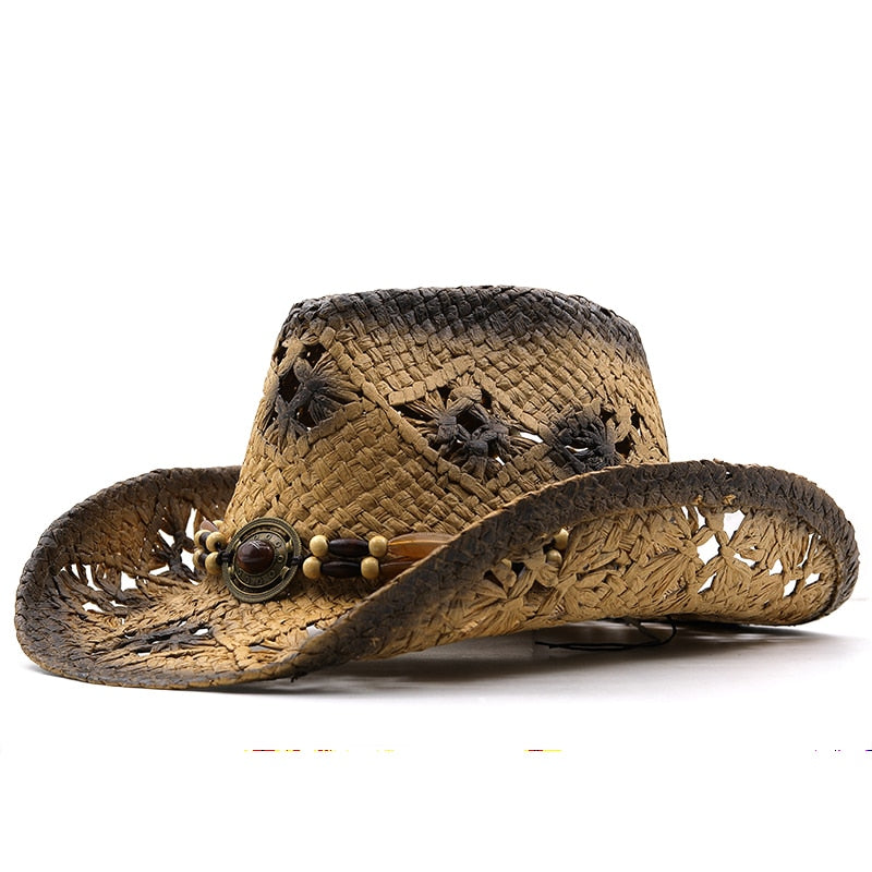 SHIREEN Cowboy Hat in Khaki/Black