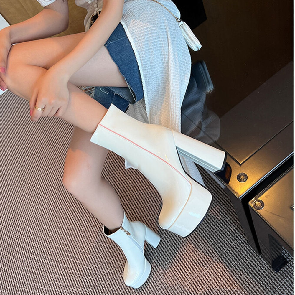 AZALEA High Heel Platform Ankle Boots