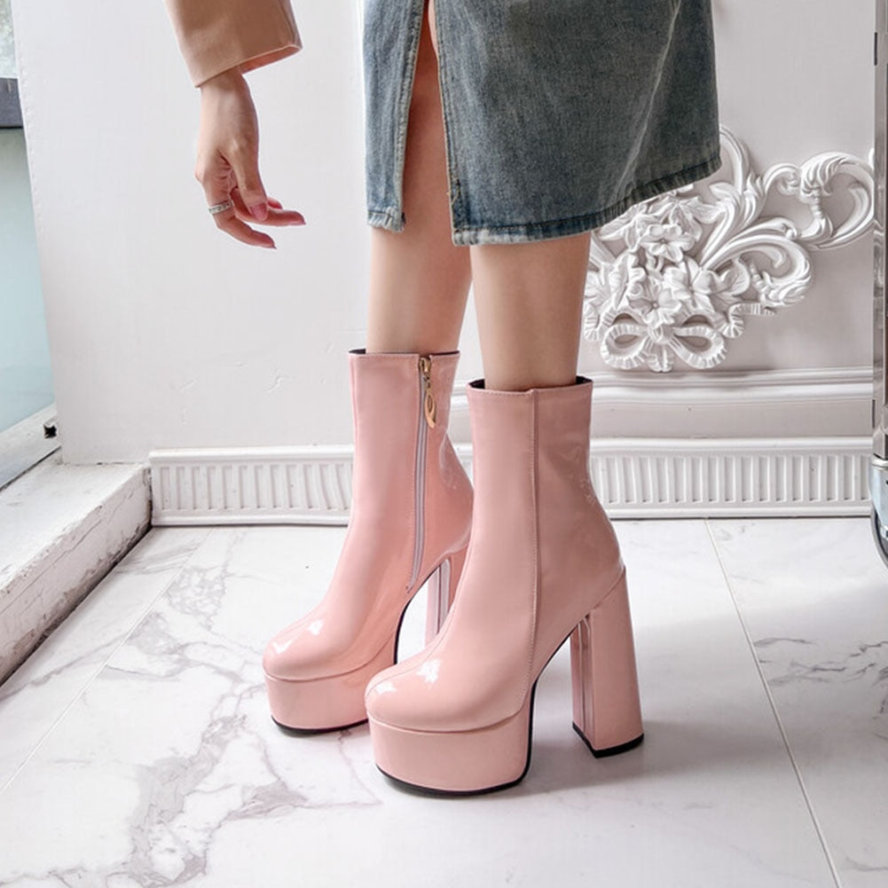 AZALEA High Heel Platform Ankle Boots