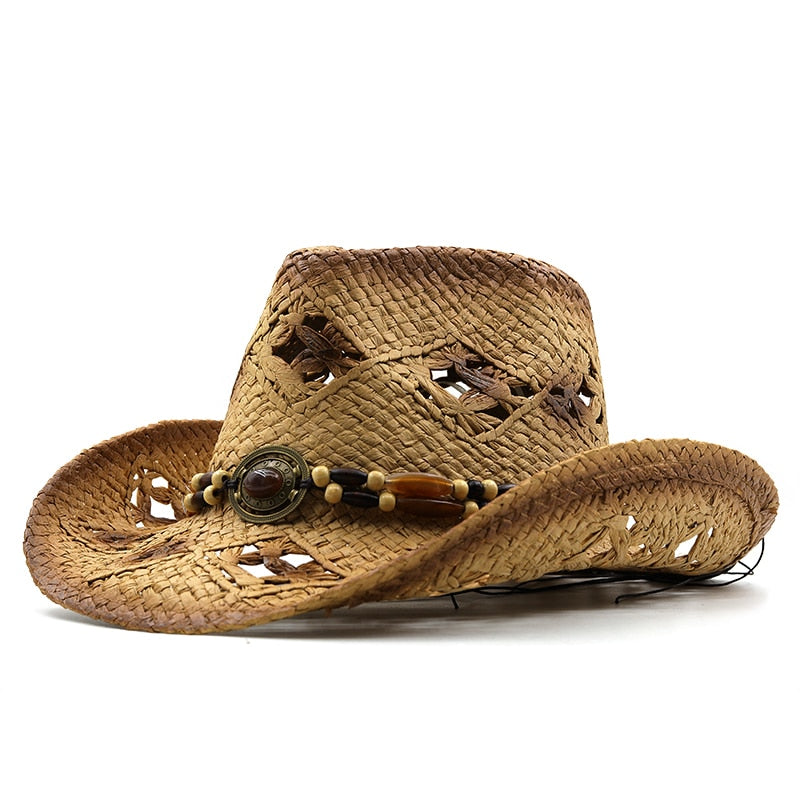 SHIREEN Cowboy Hat in Khaki/Brown