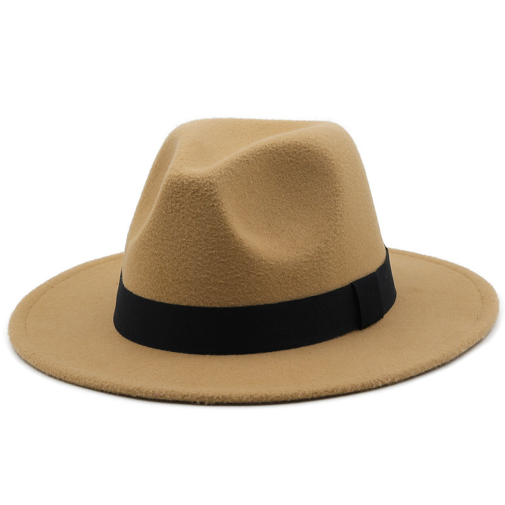 GUSTAV Men's Felt Fedora Hat in Tan