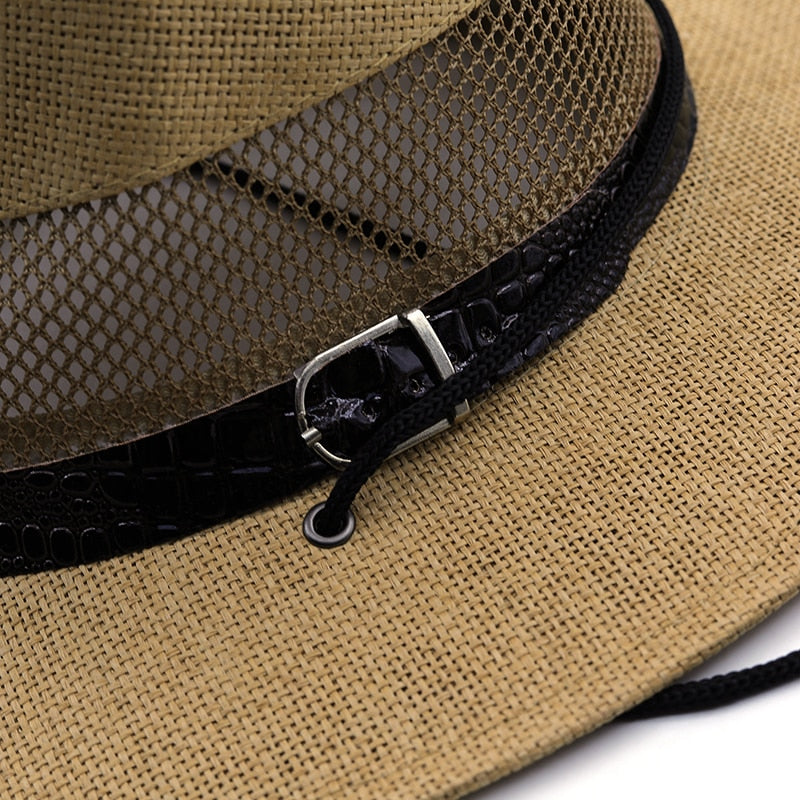 HADRIAN Men's Straw Fedora Hat