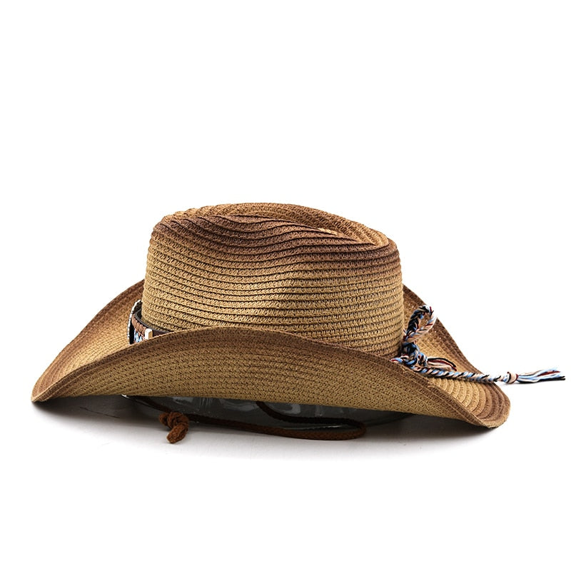 GILGAMESH Men's Straw Cowboy Hat