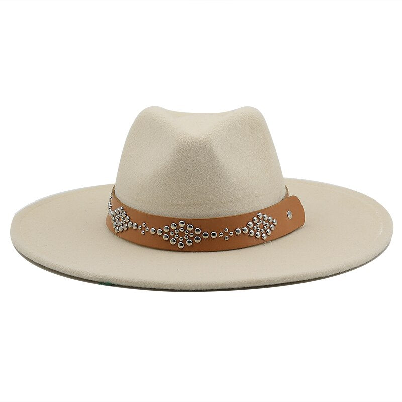 RICHARD Men's Felt Fedora Hat in Beige
