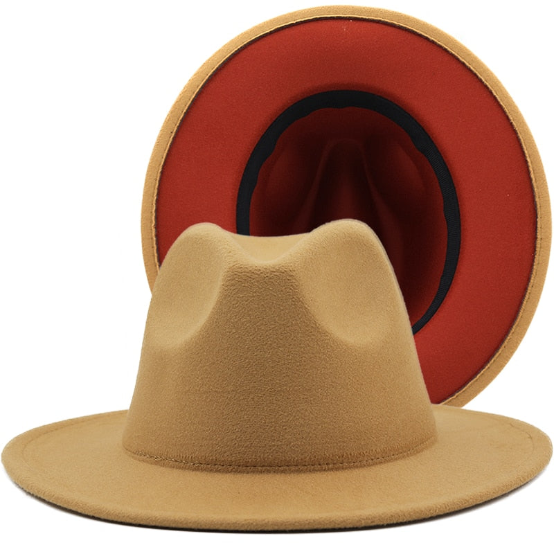 SKYLA Fedora Hat in Tan/Caramel