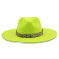 SLOANE Fedora Hat in Neon Green