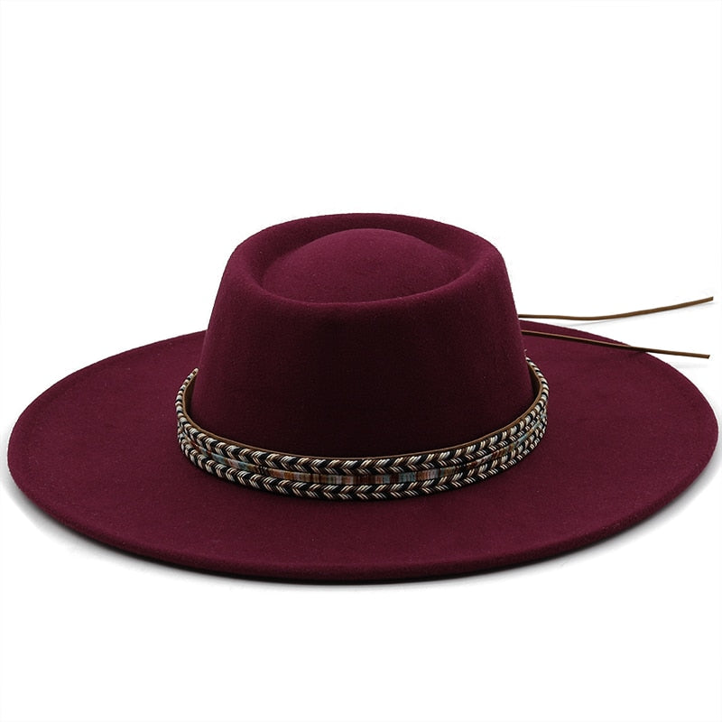 REBA Fedora Hat in Wine Red