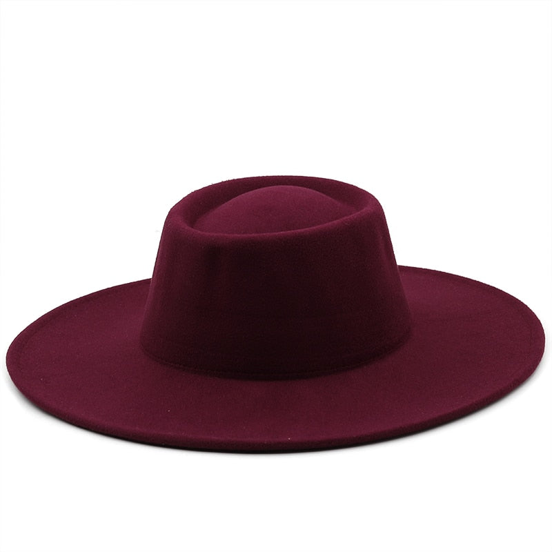 FAYE Fedora Hat in Wine Red