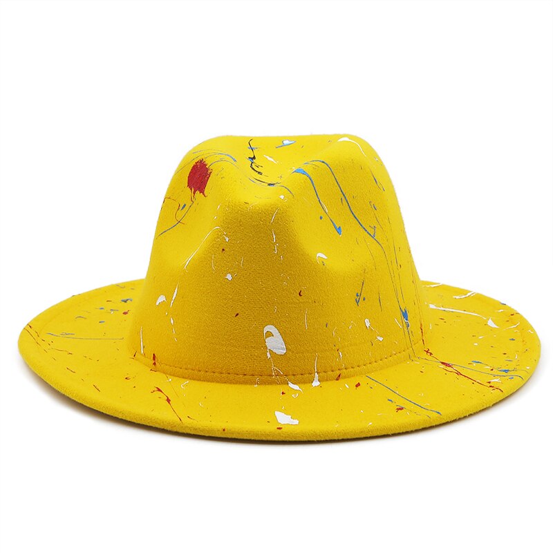 RAYANA Fedora Hat in Yellow