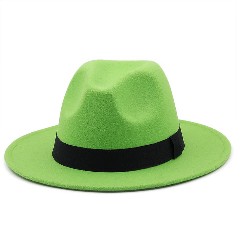 GUSTAV Men's Felt Fedora Hat in Light Green