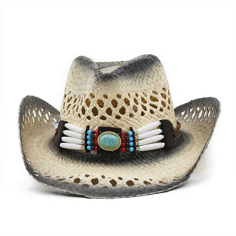 MARCI Cowboy Hat in Beige/Black