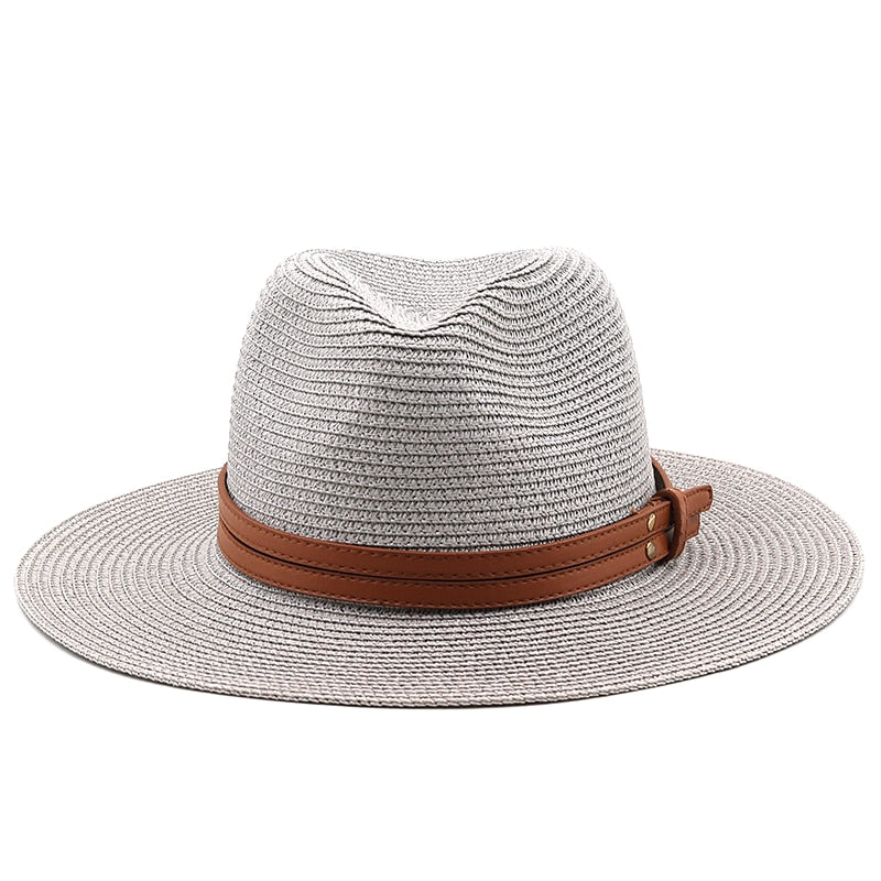 MINOS Men's Straw Panama Hat in Gray