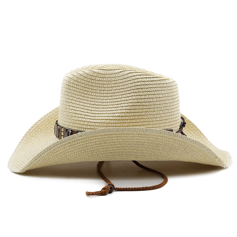 KHOSROW Men's Straw Cowboy Hat