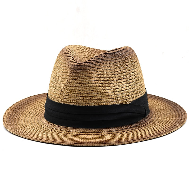 DARIUS Men's Straw Fedora Hat