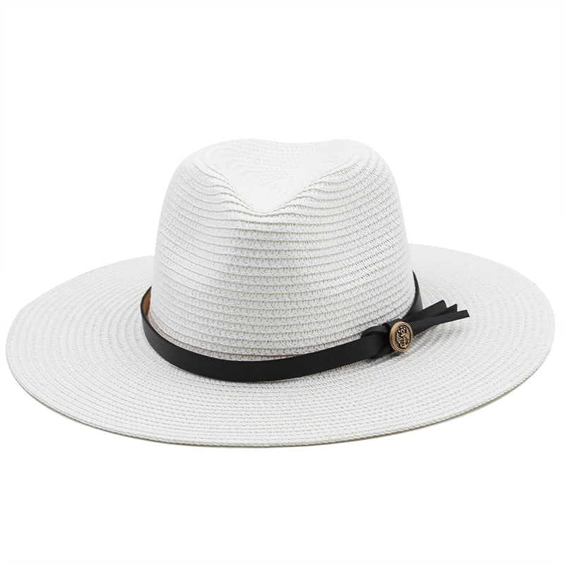 PTOLEMY Men's Straw Panama Hat in White