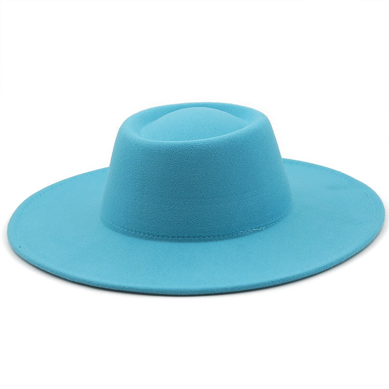 FAYE Fedora Hat in Lake Blue