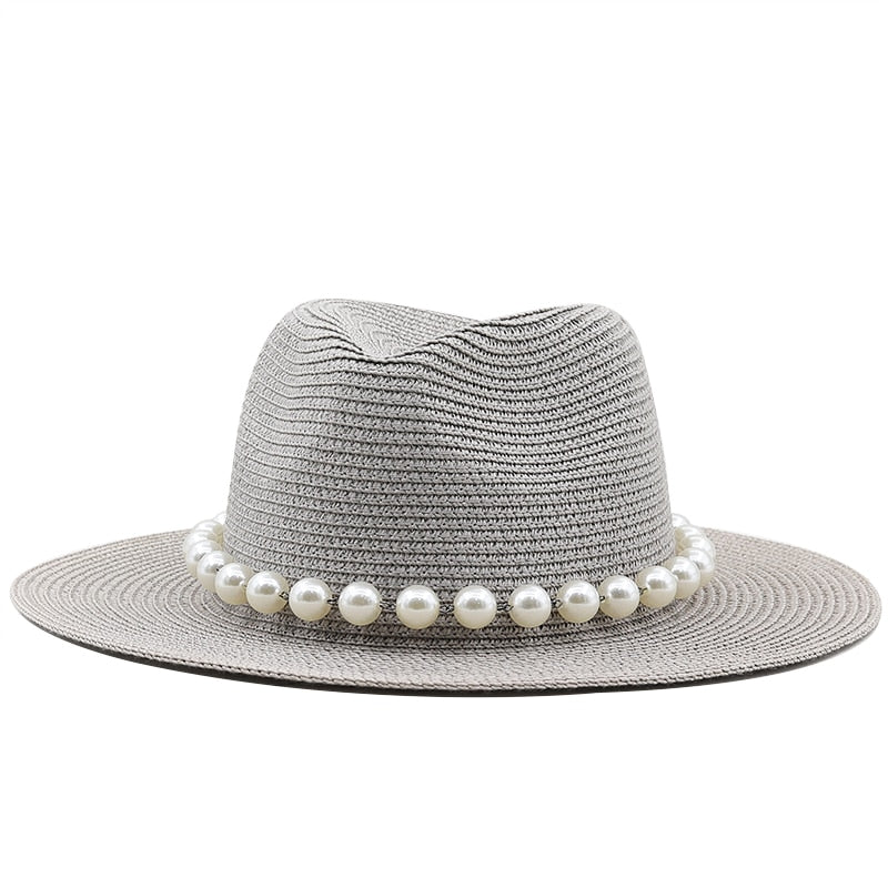 ROSHINE Panama Hat in Gray