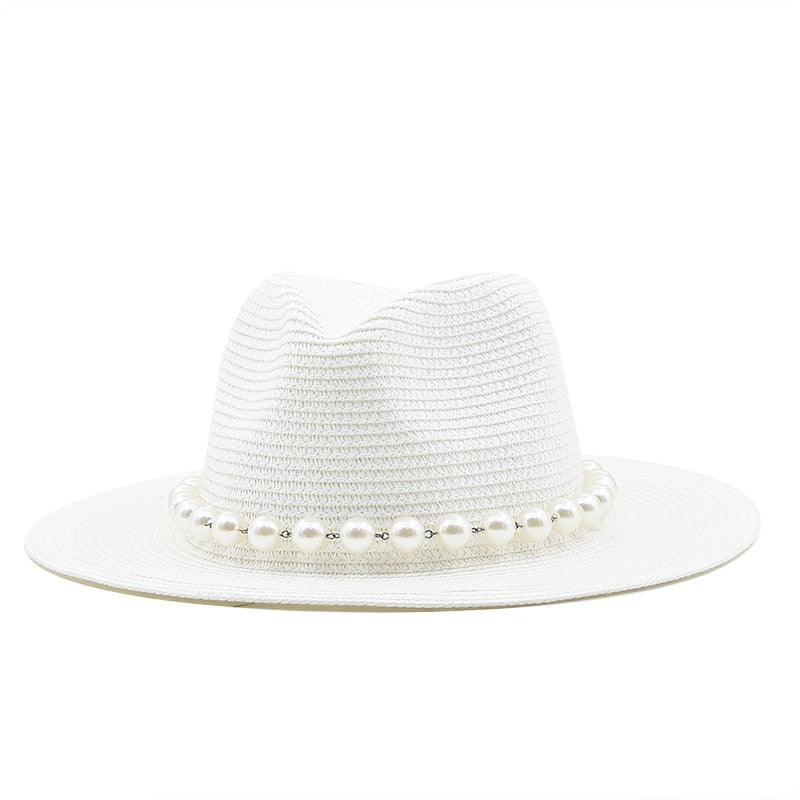 ROSHINE Panama Hat in White