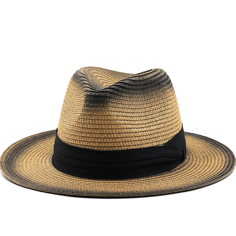 DARIUS Men's Straw Fedora Hat