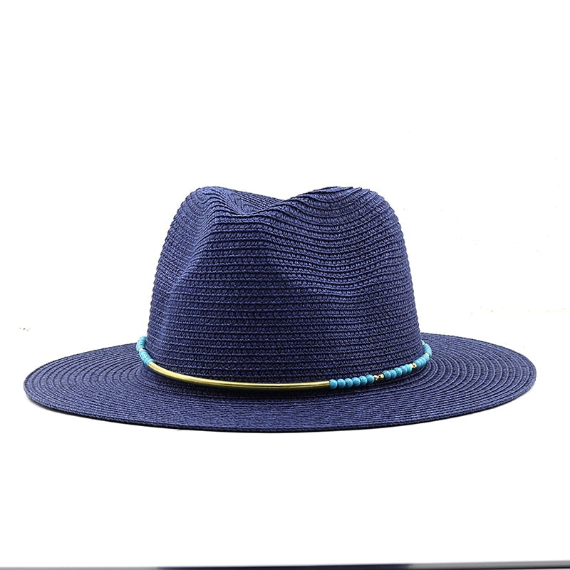 SHIRA Fedora Hat in Navy Blue