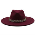 SLOANE Fedora Hat in Wine Red