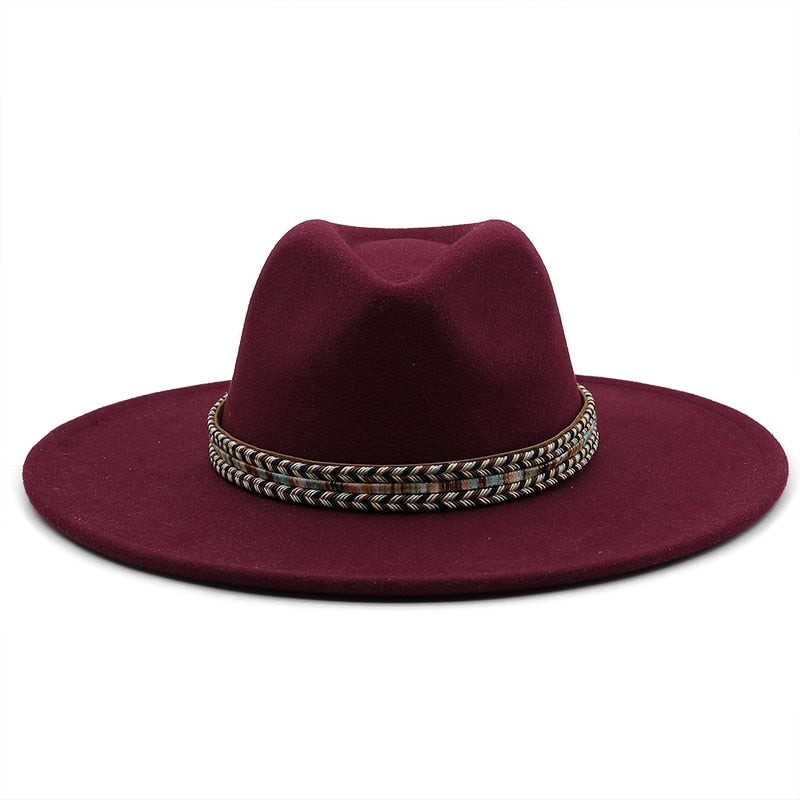 SLOANE Fedora Hat in Wine Red