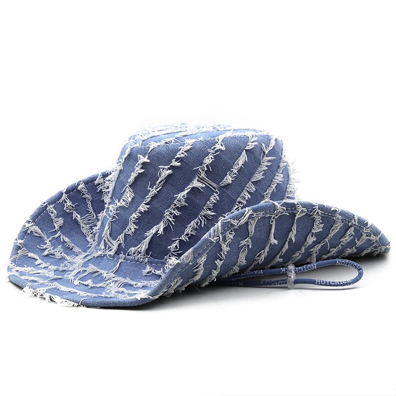 RURA Cowboy Hat in Blue Denim