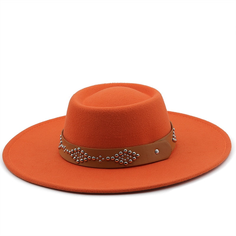 IZARIA Fedora Hat in Orange