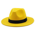 GUSTAV Men's Felt Fedora Hat in Yellow