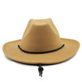 LEONIDAS Men's Felt Cowboy Hat in Tan