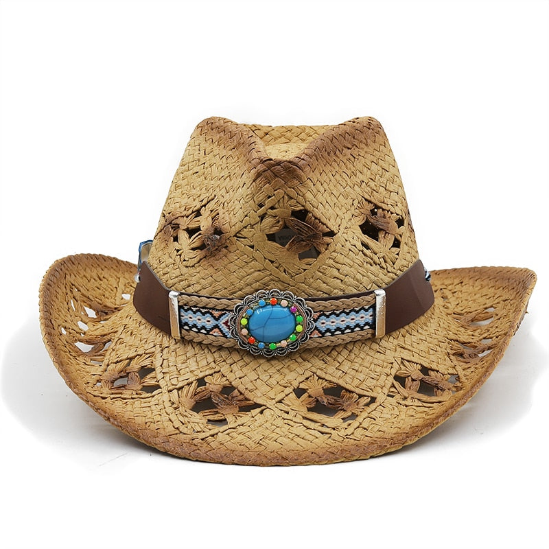 MARLEY Cowboy Hat in Khaki/Brown