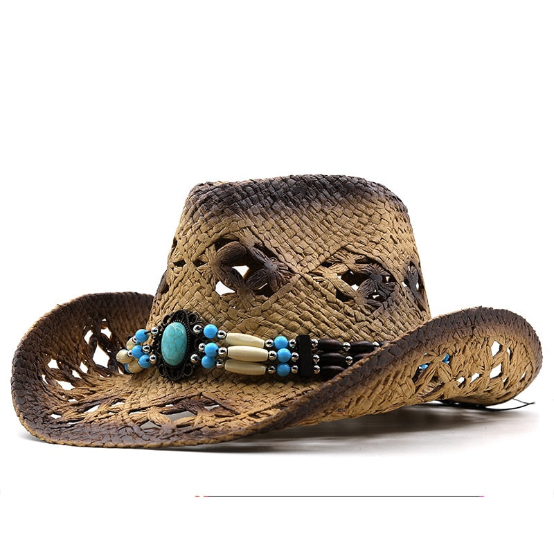 AVIE Cowboy Hat in Khaki/Black