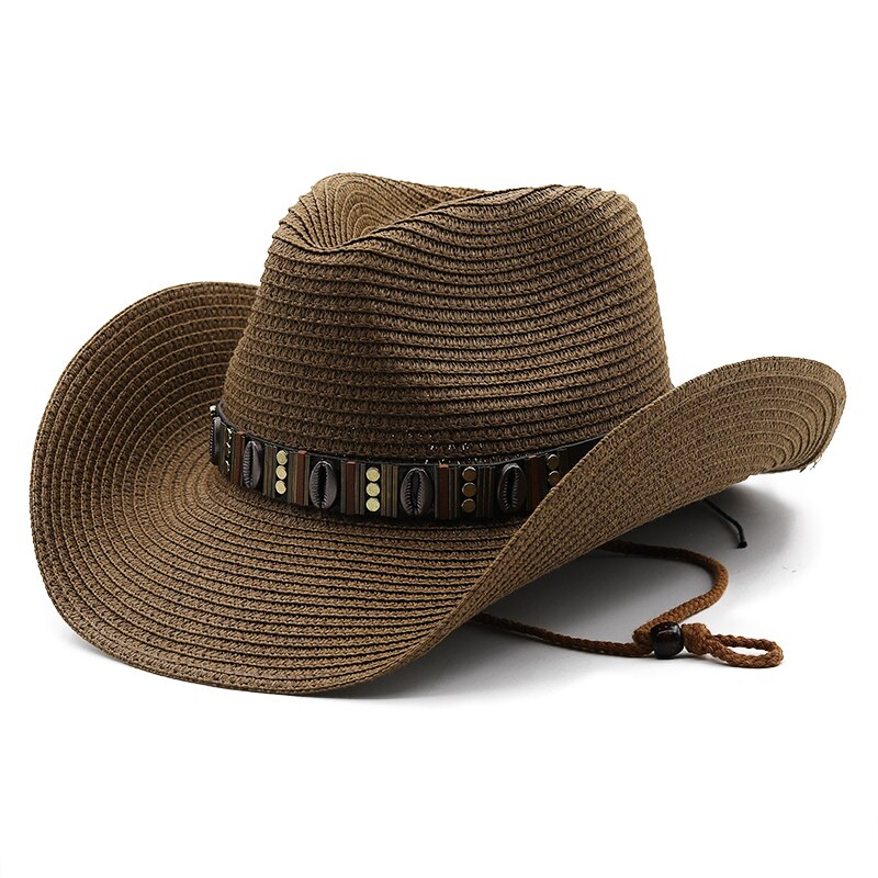 KHOSROW Men's Straw Cowboy Hat