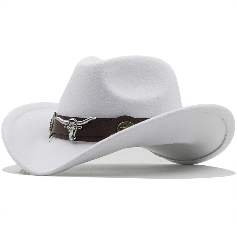 ATHELSTAN Men's Felt Cowboy Hat in White