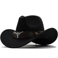 ATHELSTAN Men's Felt Cowboy Hat in Black