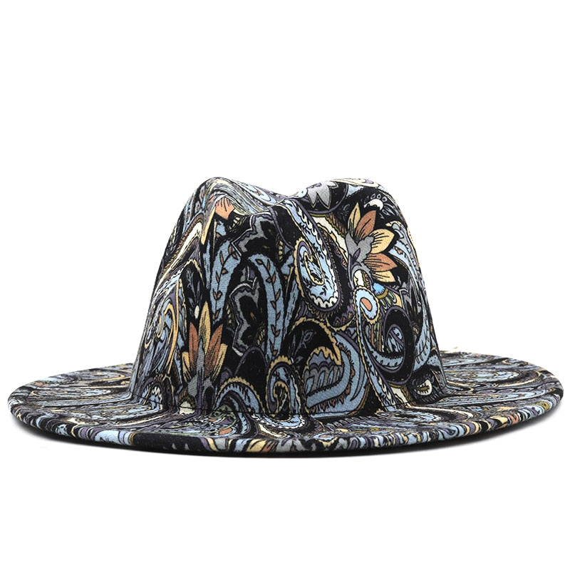 EASTYN Fedora Hat in Black/Purple