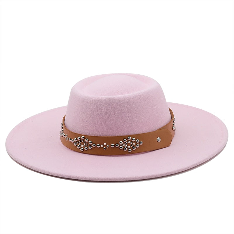 IZARIA Fedora Hat in Pink