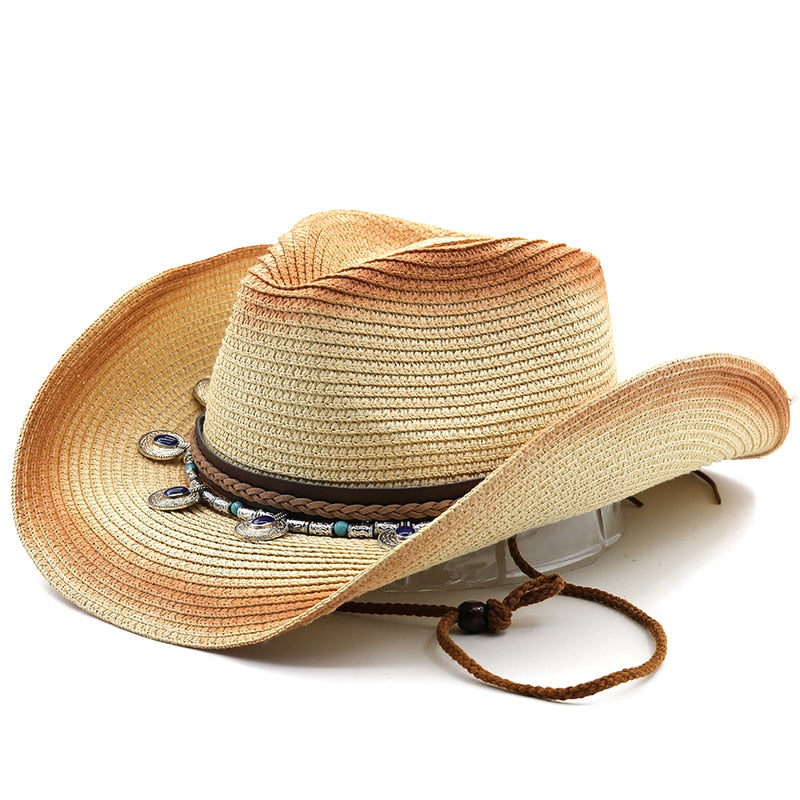 ARONA Cowboy Hat in Beige/Khaki