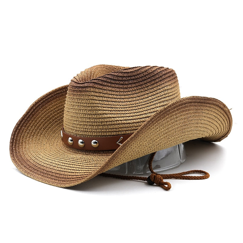 ARDASHIR Men's Straw Cowboy Hat