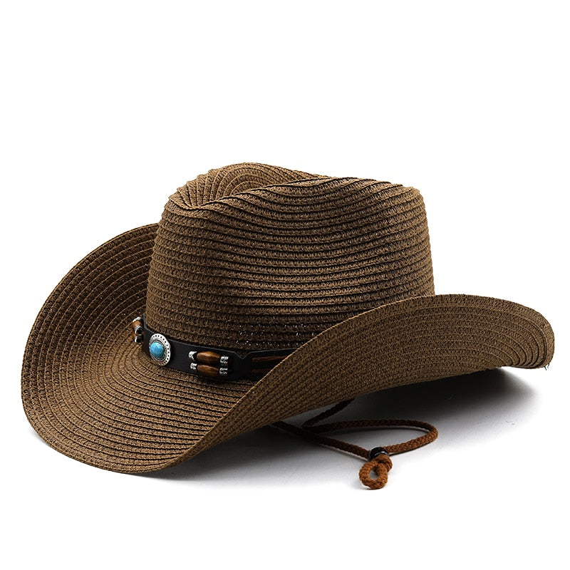 VALDEMAR Men's Straw Cowboy Hat in Brown