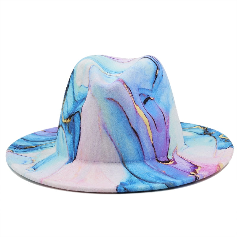GRACELY Fedora Hat in Lake Blue