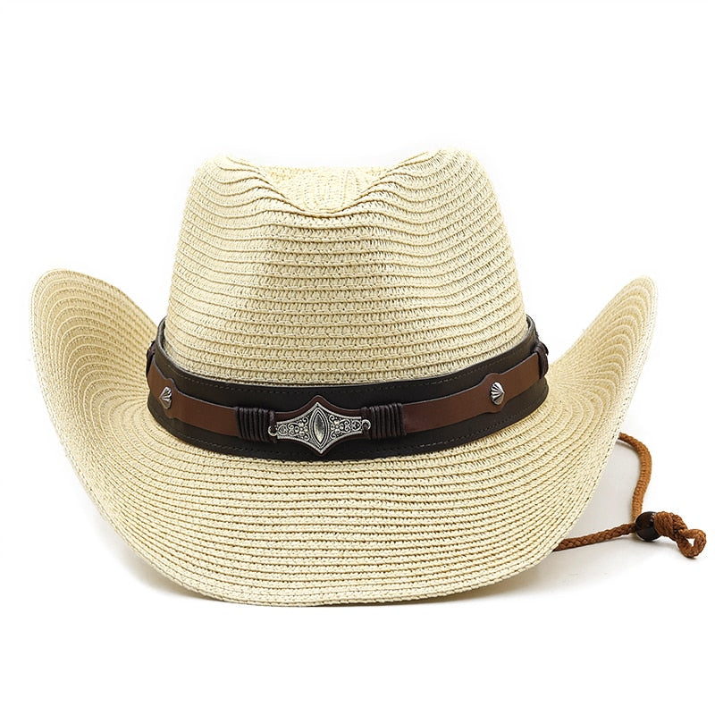 UMBERTO Men's Straw Cowboy Hat