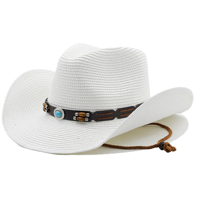 VALDEMAR Men's Straw Cowboy Hat in White