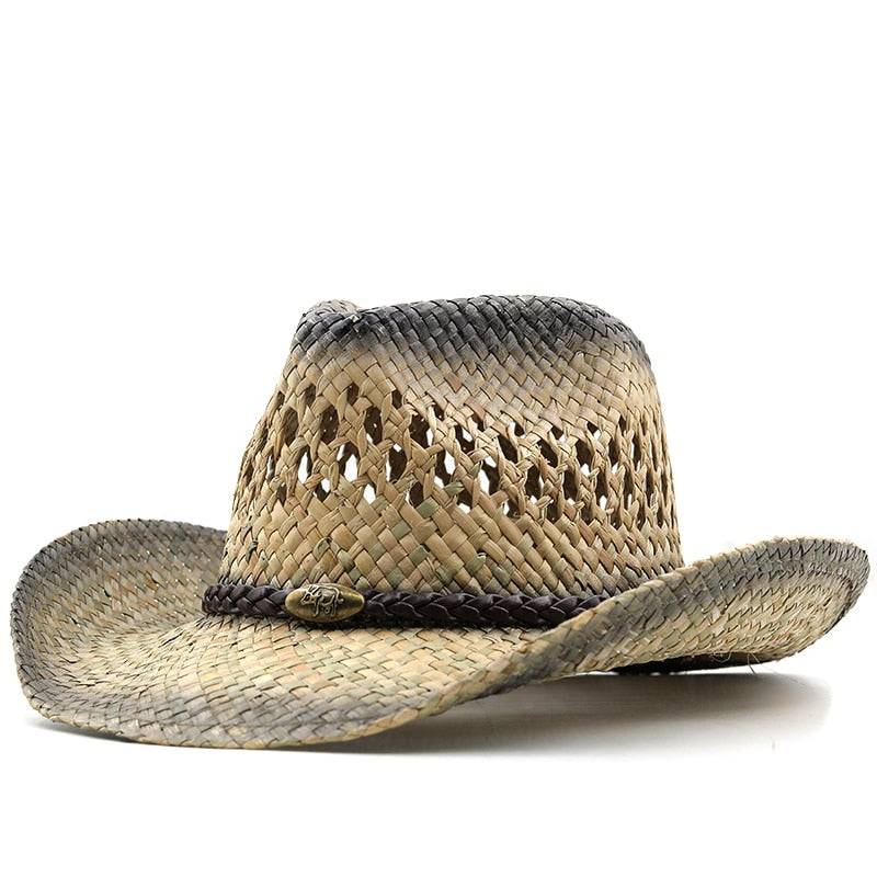 PENDA Men's Straw Cowboy Hat
