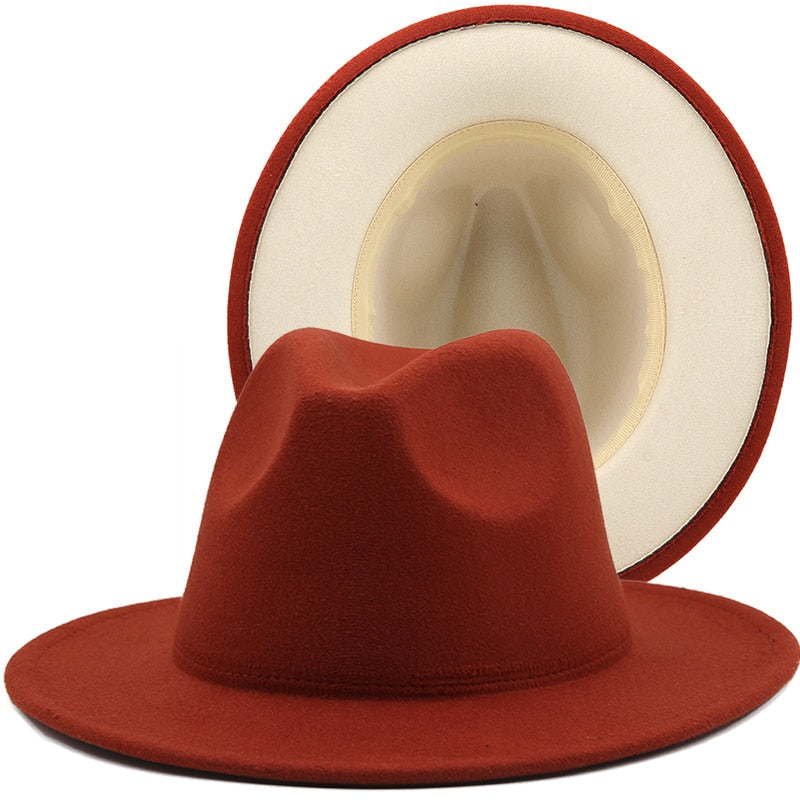 ZARINA Fedora Hat in Caramel/Beige