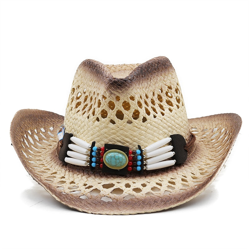 MARCI Cowboy Hat in Beige/Brown