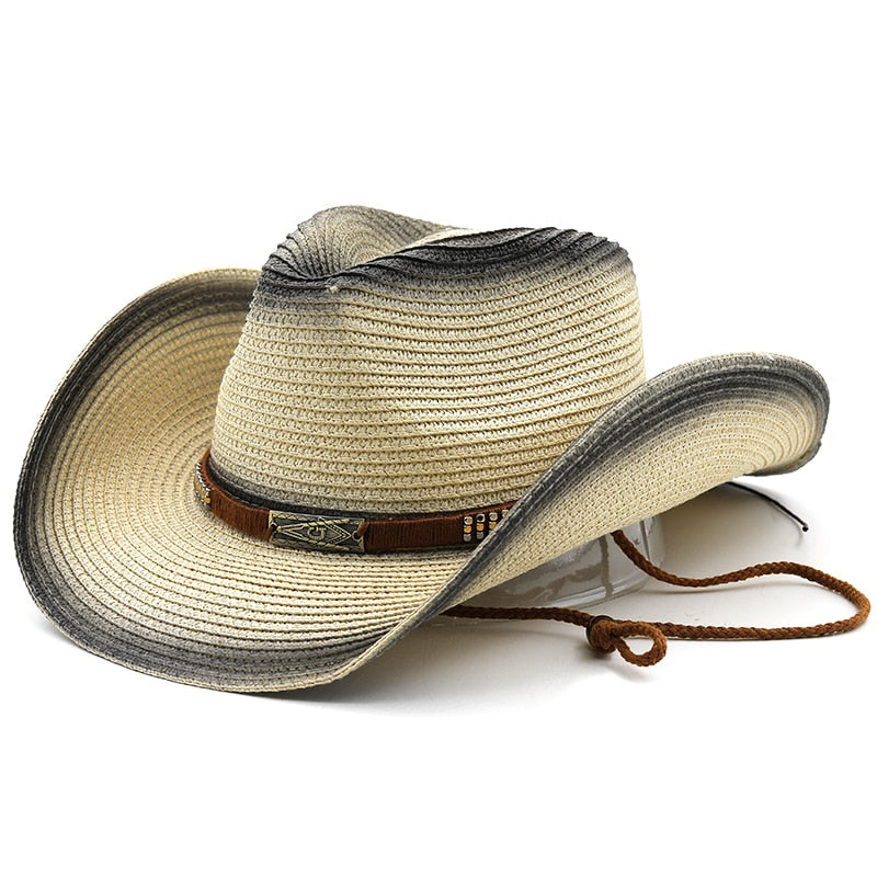 HALFDAN Men's Straw Cowboy Hat