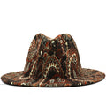 EASTYN Fedora Hat in Khaki/Orange